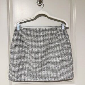 Uniqlo Wool Blend Houndstooth Mini Skirt